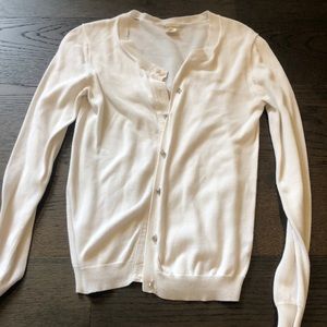 Crewcuts cream cardigan with gem button detail